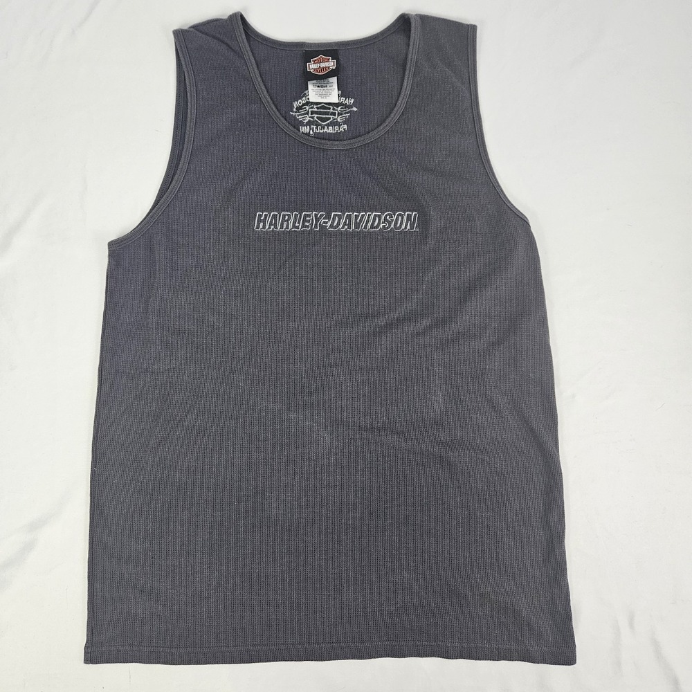 Harley Davidson Men's Tank Top XL Faribault, MN Gray